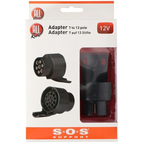 All Ride - Adapter / przejściówka gniazda haka holowniczego 7/13 pin 12V All Ride - Adapter / przejściówka gniazda haka holowniczego 7/13 pin 12V