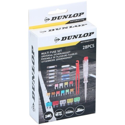 Dunlop - Zestaw bezpieczników + próbnik napięcia 28 elementów Dunlop - Zestaw bezpieczników + próbnik napięcia 28 elementów
