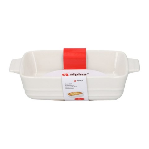Alpina - Naczynie do pieczenia ceramiczne 25x15x5 cm 1L (biały) Alpina - Naczynie do pieczenia ceramiczne 25x15x5 cm 1L (biały)
