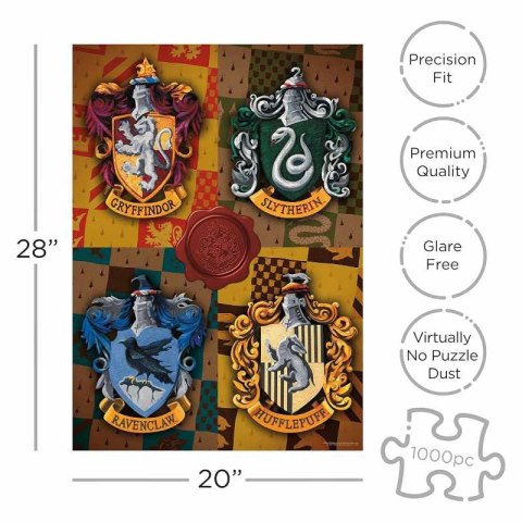 Harry Potter - Puzzle 1000 elementów w ozdobnym pudełku (Hogwarts Houses) Harry Potter - Puzzle 1000 elementów w ozdobnym pudełku (Hogwarts Houses)